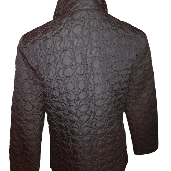 Coach Quilted Monogram "C" Jacket Sz Small - Picture 2 of 8